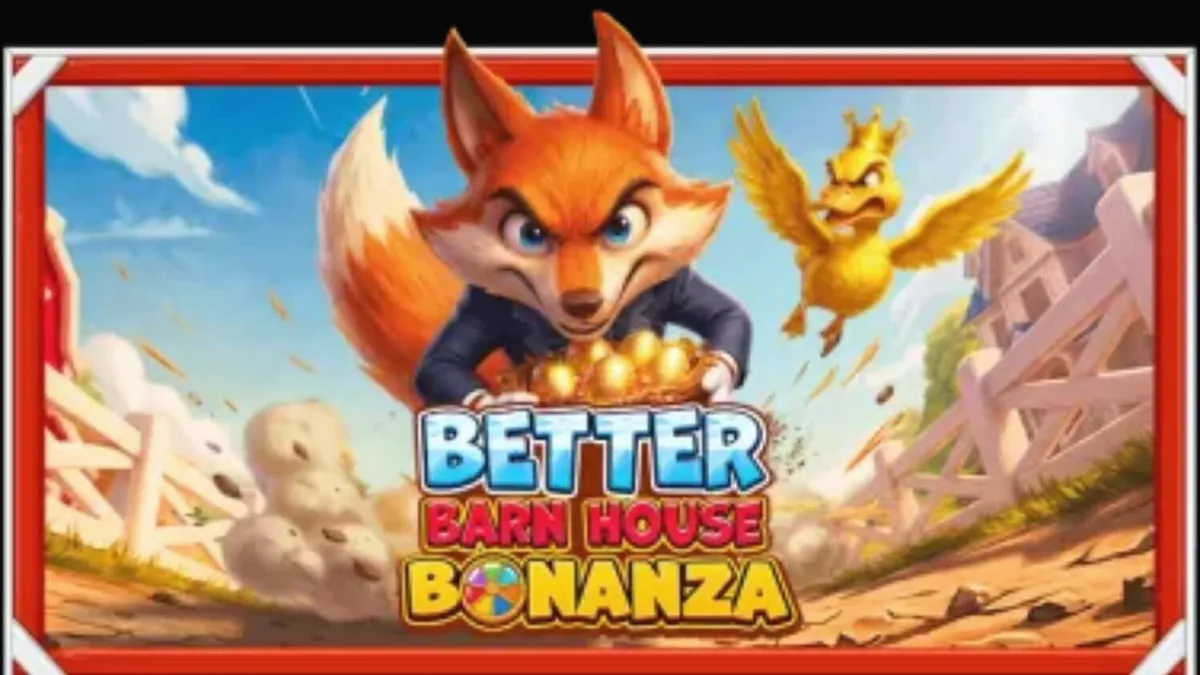 Better Barn House Bonanza slot game interface with farmyard theme